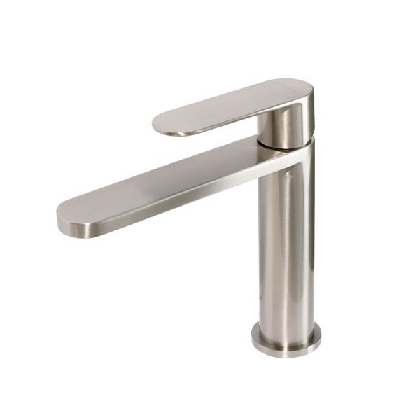 Satin Brushed Stainless Steel Std Basin Mixer Tap