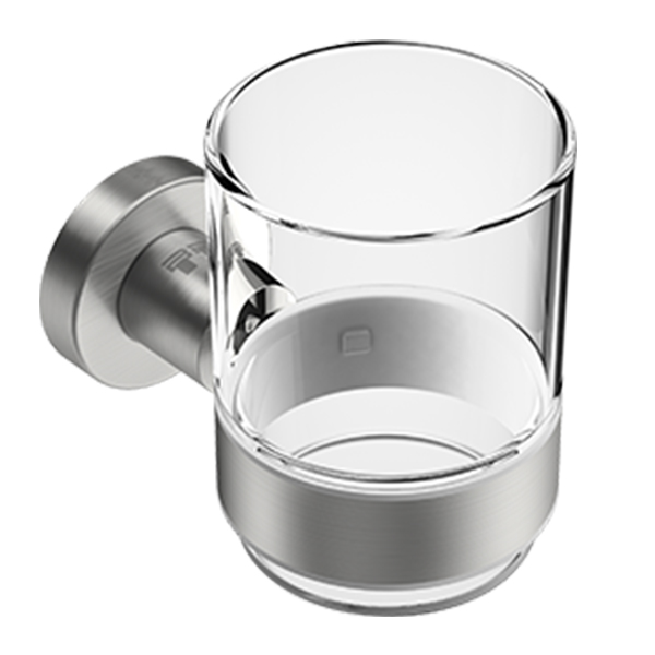 Bathroom Butler 4632 Brushed Glass Tumbler + Holder